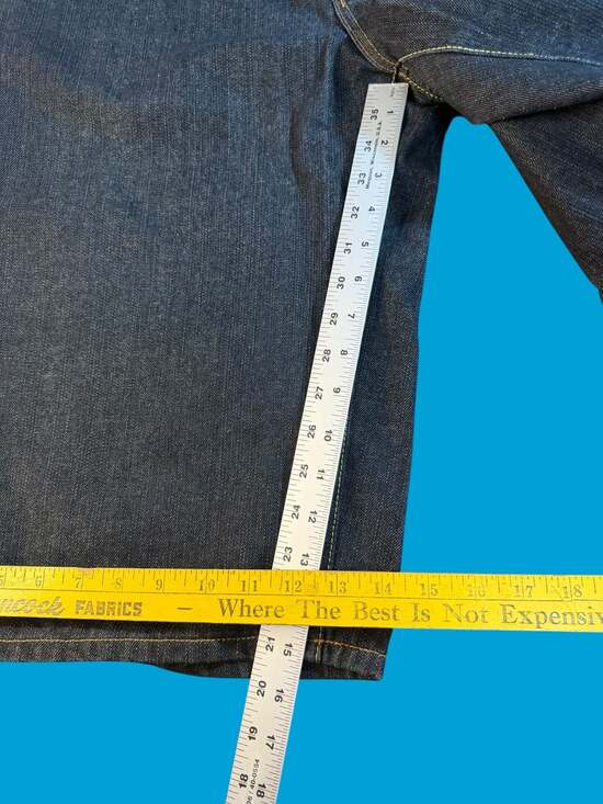 Vintage Evisu Genes Baggy Denim Shorts Size 40 Y2K Embroidered Seagull Jorts - Picture 12 of 13